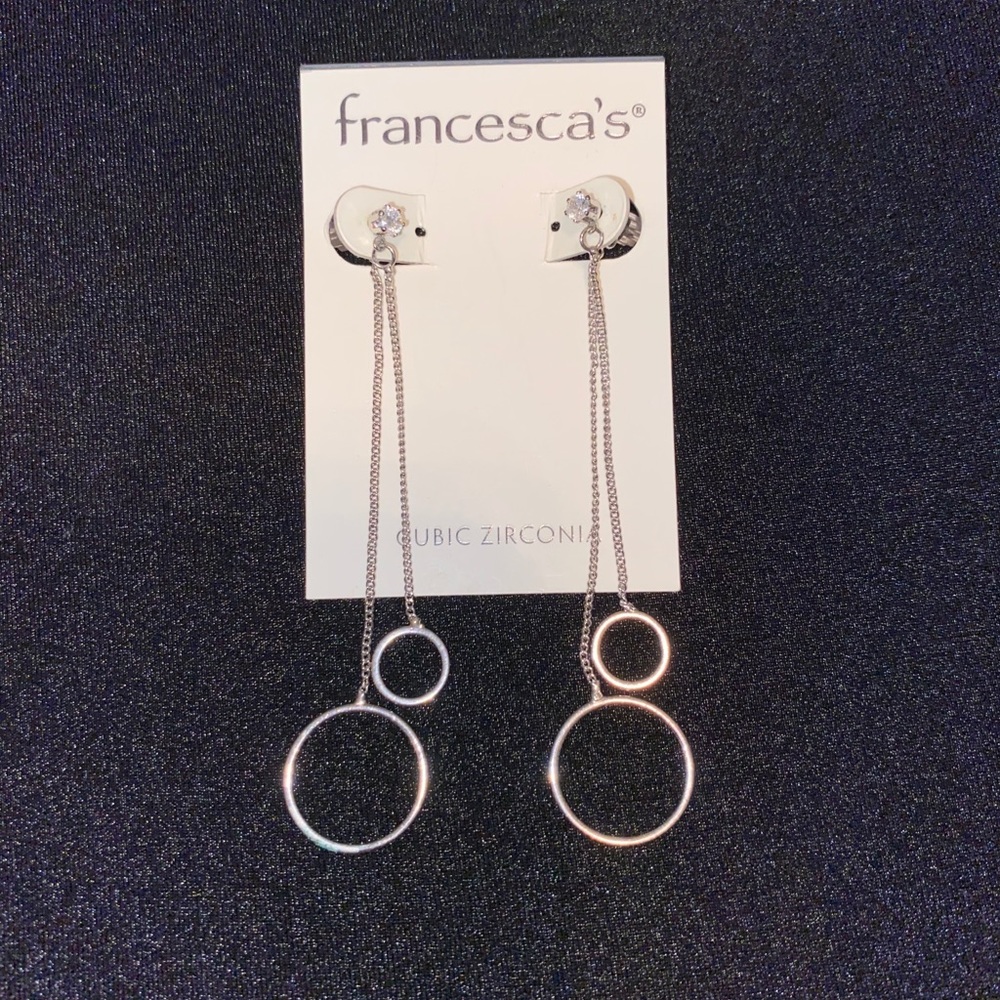 single or double circle silver earrings!